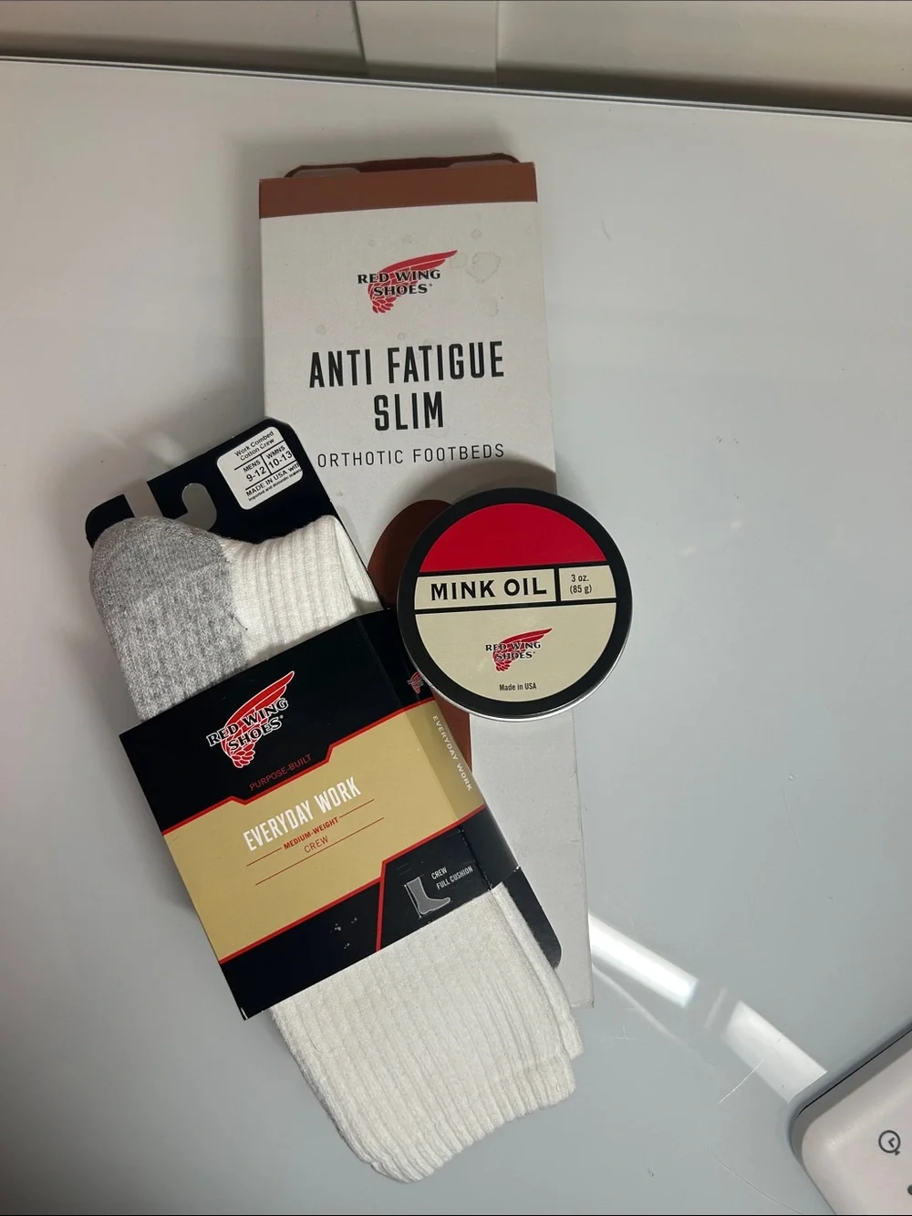NIB Red Wing 2401 Waterproof Aluminum Toe Boots 11.5 E2 + Insoles Socks Oil